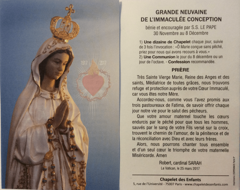 Neuvaine Immaculée COnception