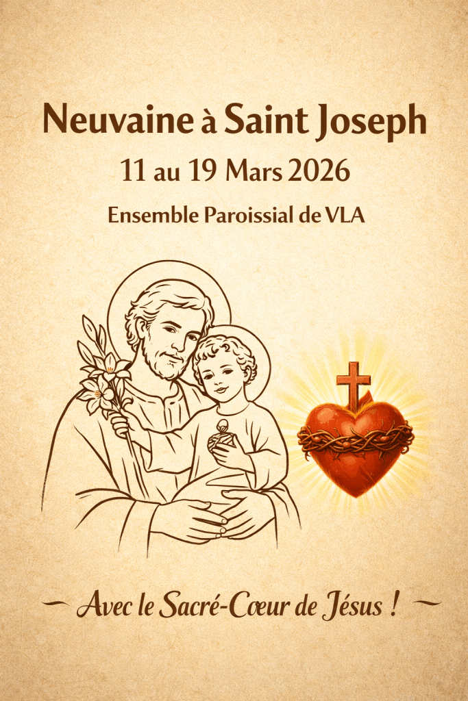 Intentions de prières – neuvaine à St Joseph du 11 au 19&nbsp;mars